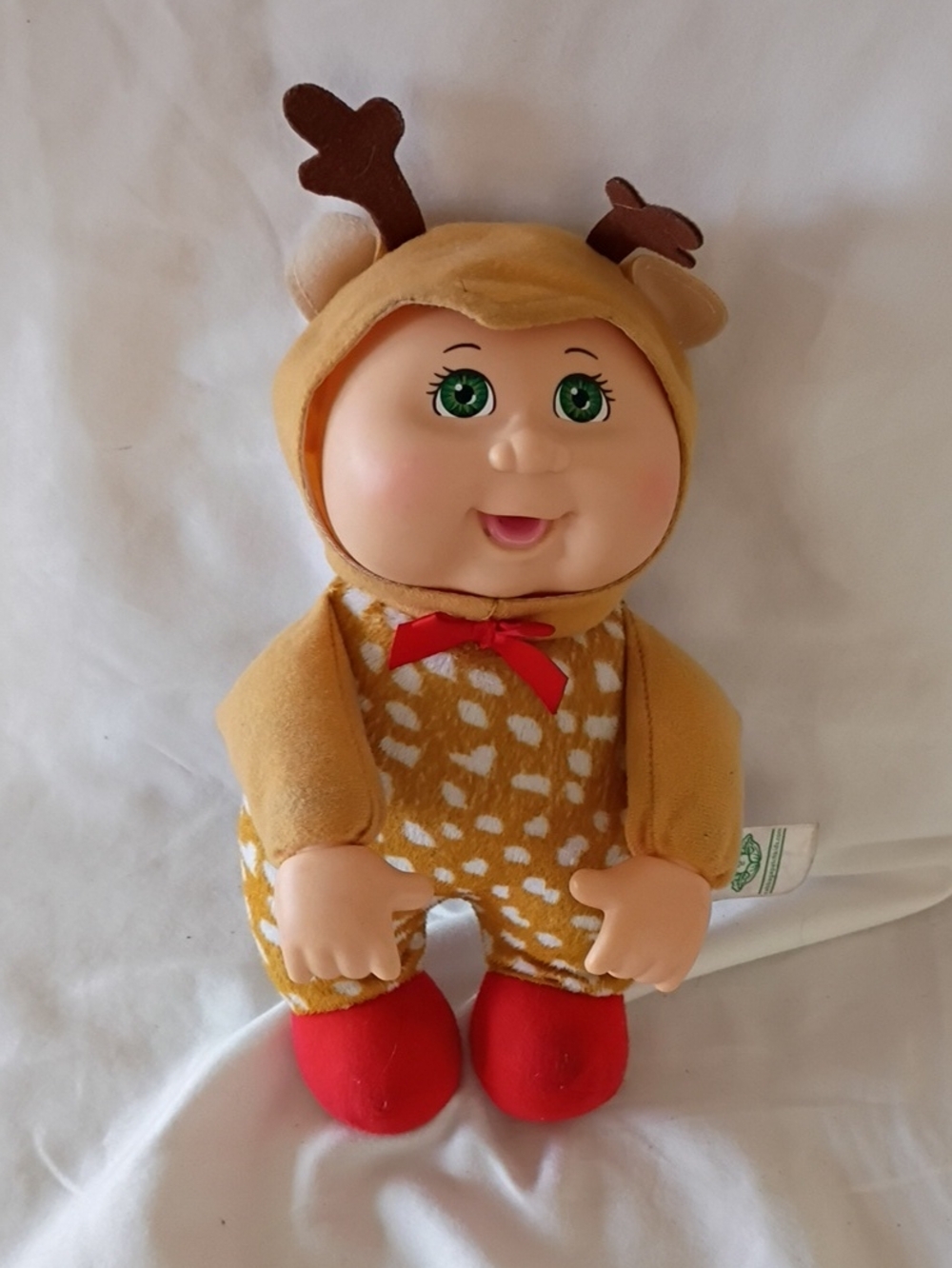 EUC Cabbage Patch Kids Cuties Doll Holiday Helpers Collection Jingle Reindeer 9"